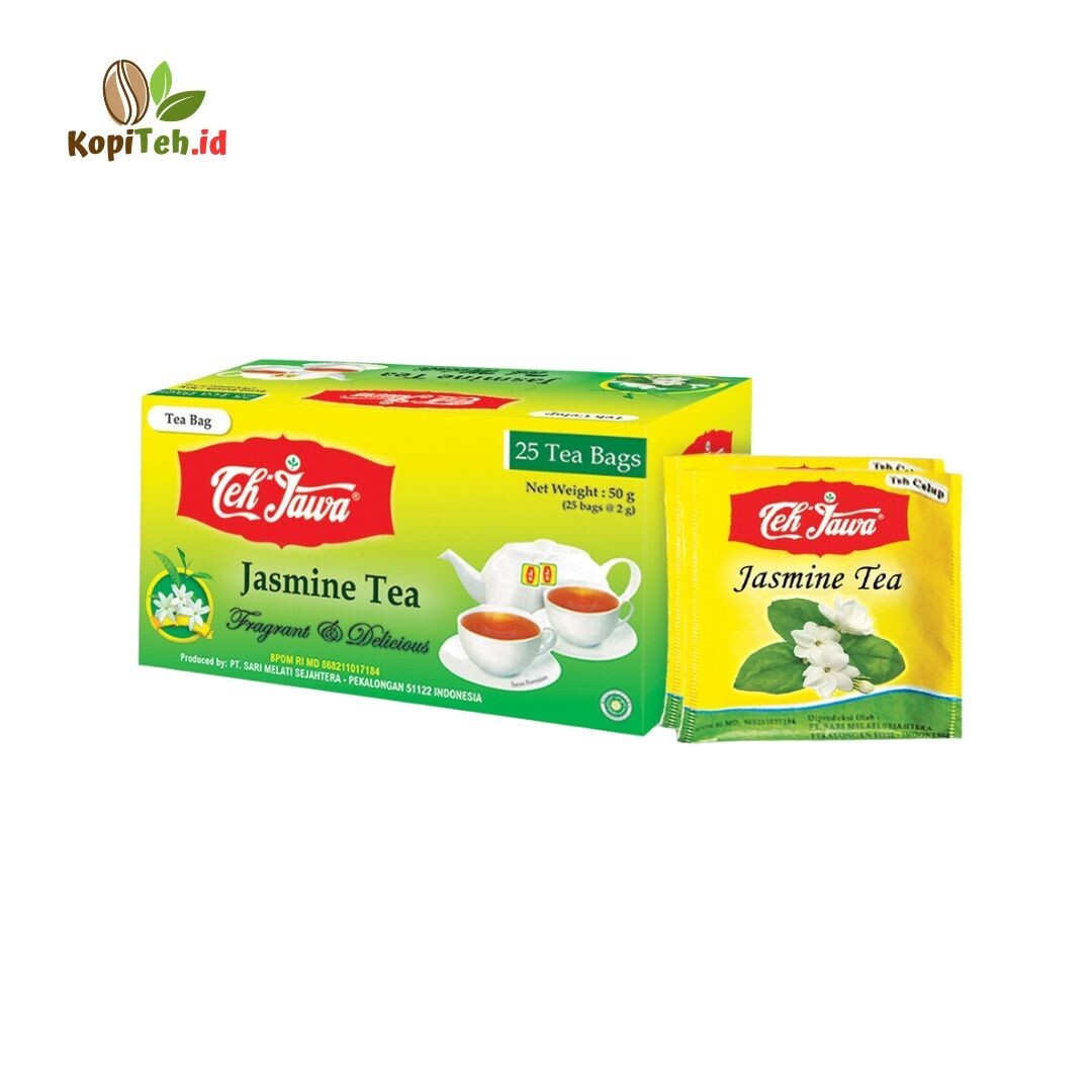 4x 25 Packs Teh Jawa Jasmine Enveloped Tea Bags from Indonesia