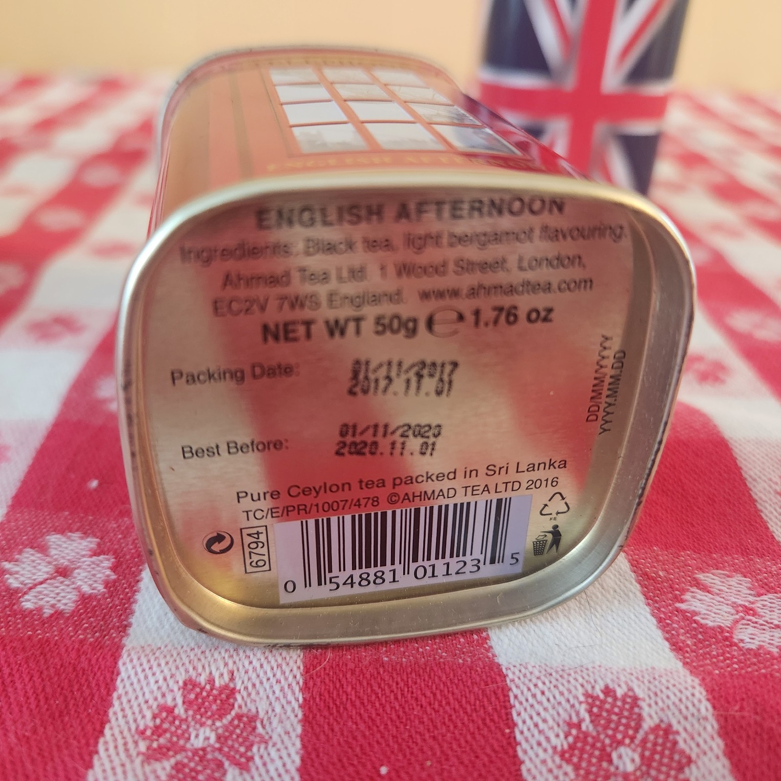 3 British England 3″ Tea Tins Big Ben Union Jack Red Telephone Box