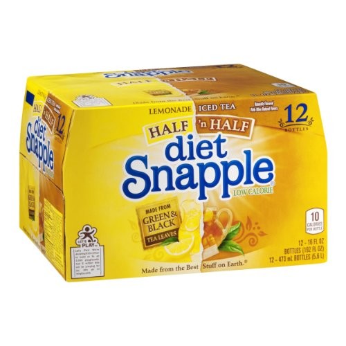 Snapple Diet Half ‘n Half Tea, 16 Ounce (12 Bottles)