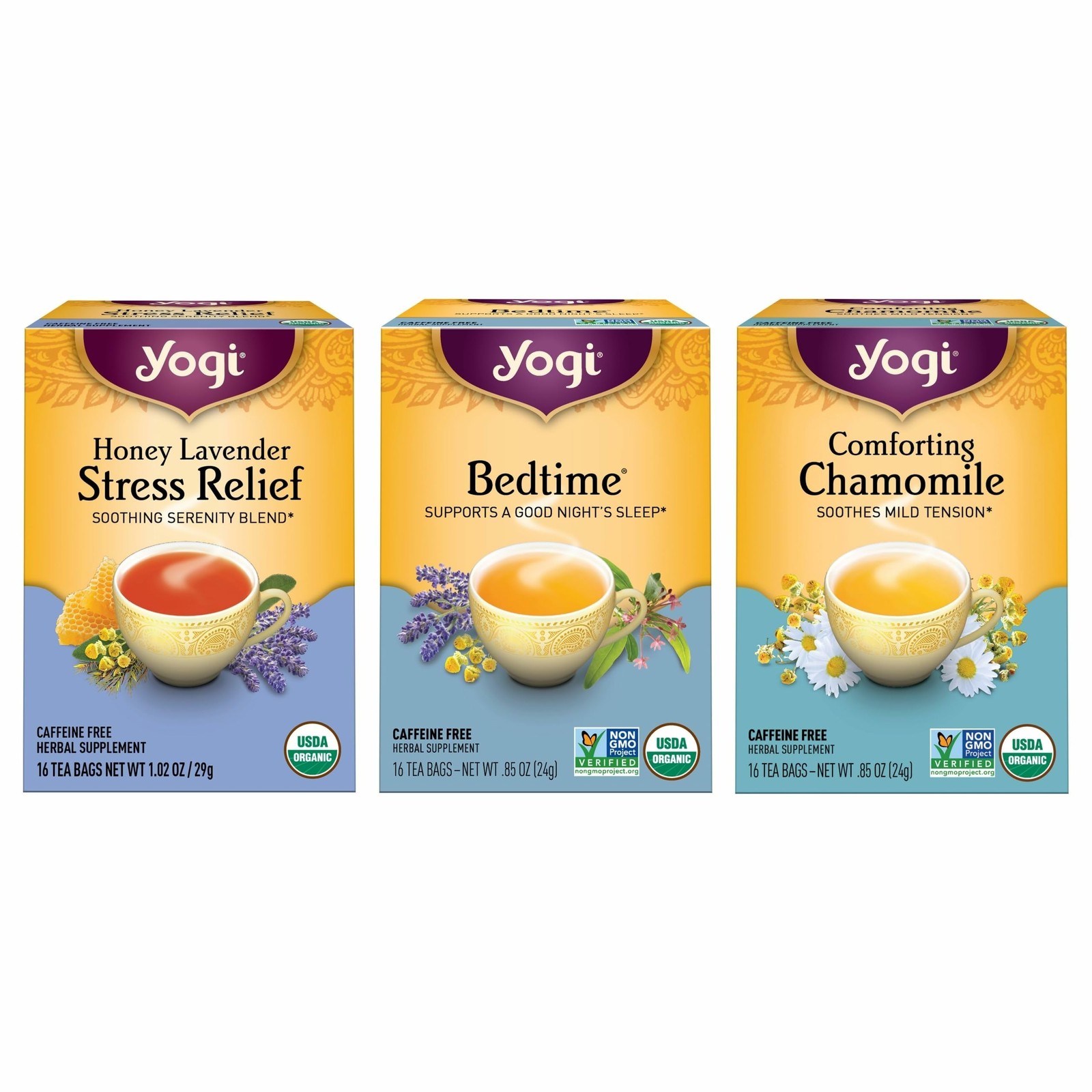 Yogi Tea Relaxation & Stress Relief Variety Pack – 16 16 Count (Pack of 3)