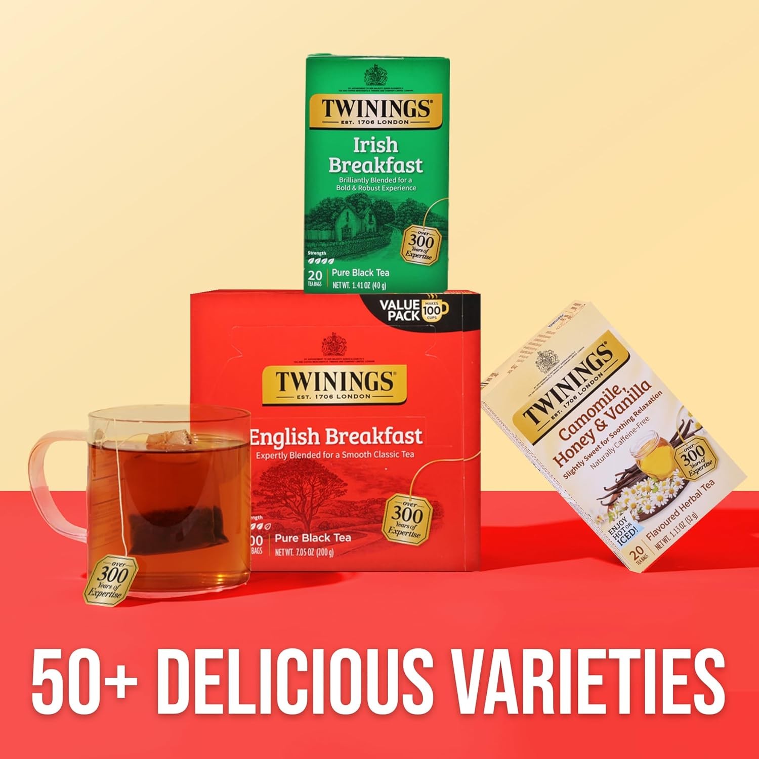 Twinings English Breakfast Black Tea, 100 Individually Wrapped Tea Bags