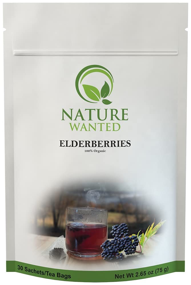 Elderberry Tea Bags (30 ct) – Wild Harvested, Decaffeinated for Immune Support