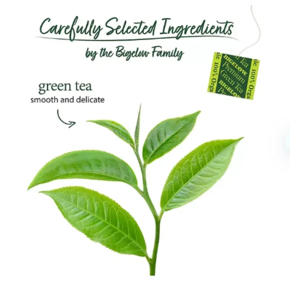 Bigelow Premium Organic Green Tea 100% original,Non GMO & Gluten Free(160 Ct.)