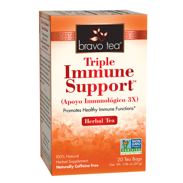 Bravo Herbal Tea Triple Immune Support 20t.b Healthy Immune Function NO GMO