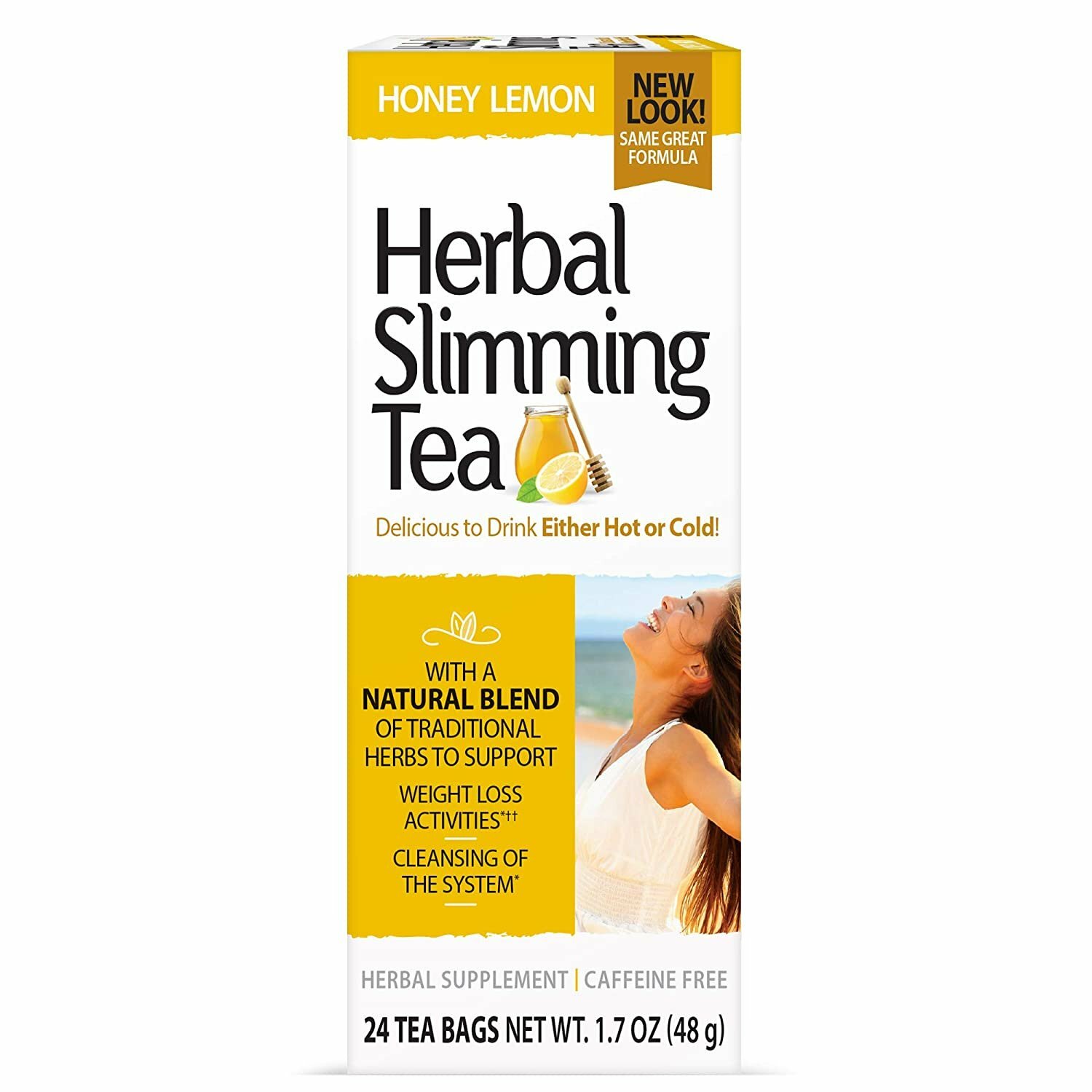 21st Century Herbal Slimming Tea with Honey Lemon Flavor Supplement 24 ct 6 Pack