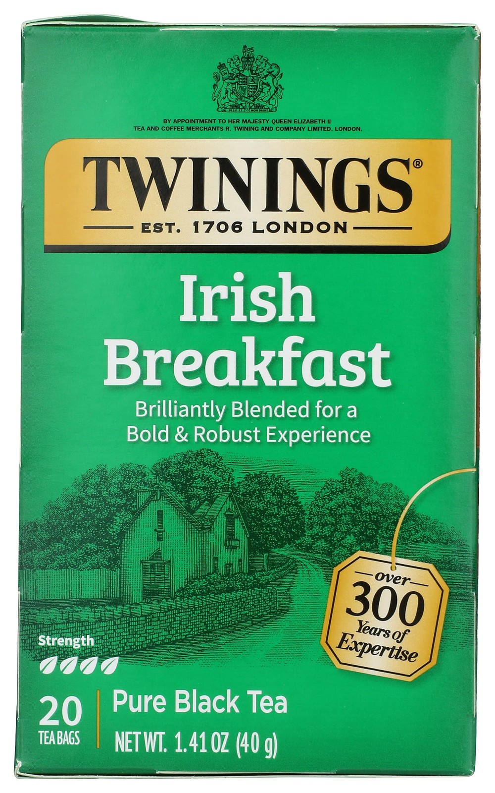 Twinings Irish Breakfast Tea, Robust 20 Count (Pack of 1), Black Tea Single