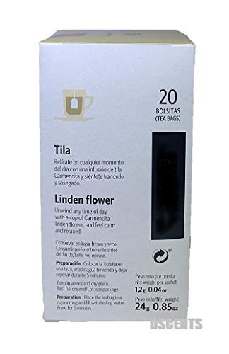 Spanish Linden Flower Tea (Tila / Tilo) by Carmencita 20 Tea Bags PACK OF 3