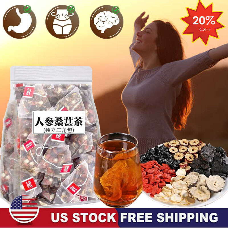 20PCS Men’s and Woman Tea Ginseng Tea Wolfberry Tea Mulberry Maca Tea Kidney Tea