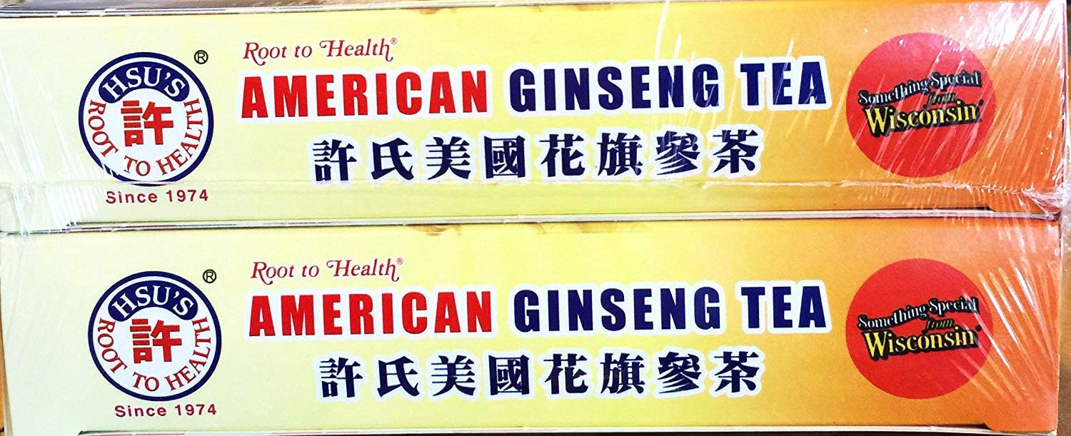Hsu’s Root to Health American Ginseng Tea, 40 Teabags (2×20 Teabags)