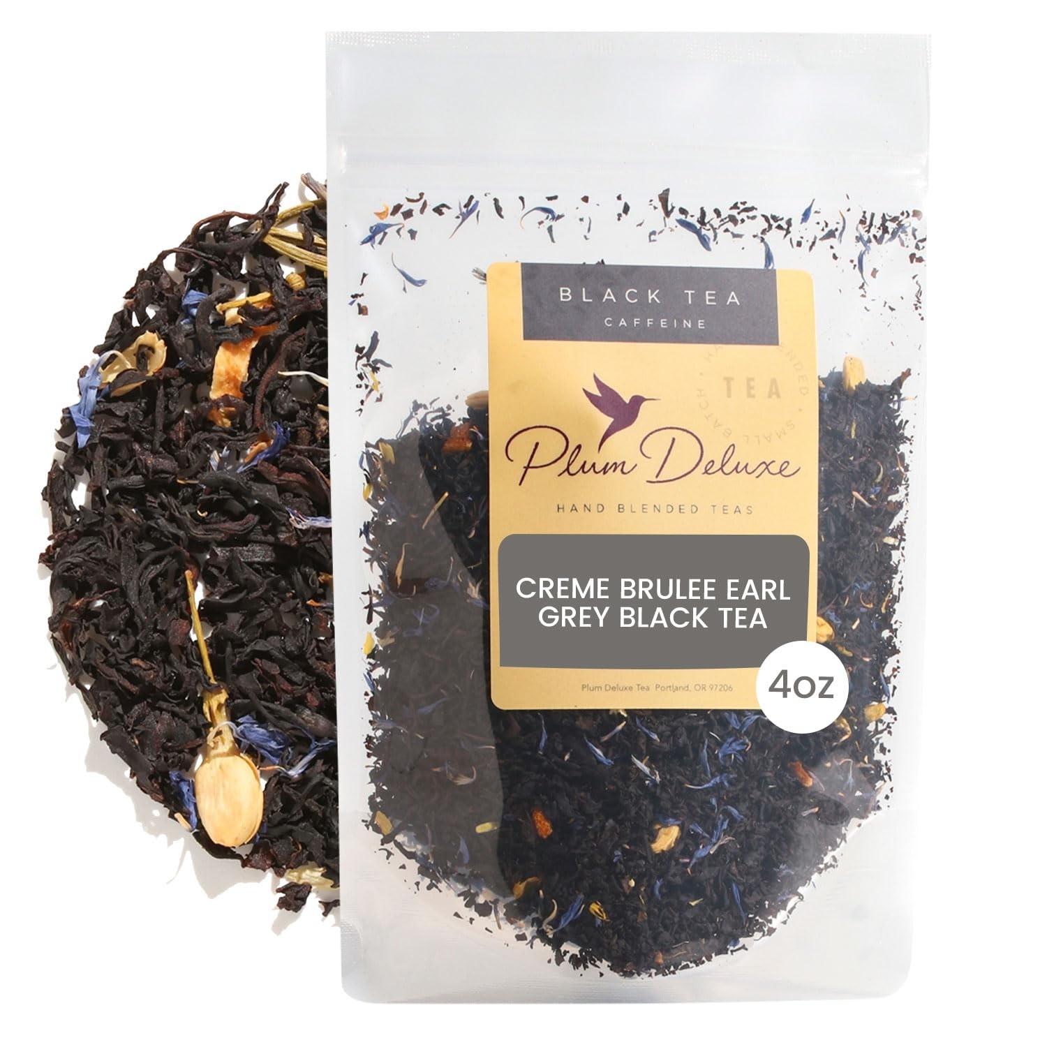Premium Loose Leaf Earl Grey Black Tea – Creme Brulee Flavor, 60-80 Cups, Dairy