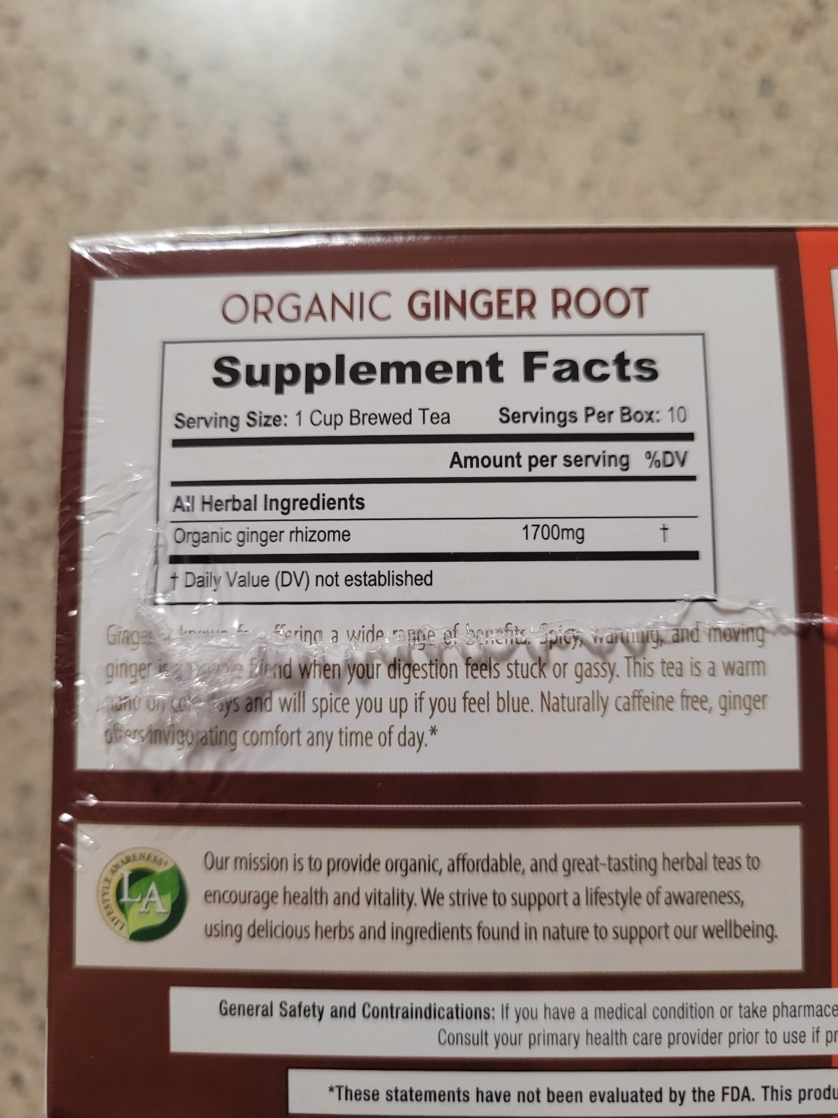 Lifestyle Awareness Detox Cleanse Kit Organic Herbal 40Ct Tea Bags Organic Vegan