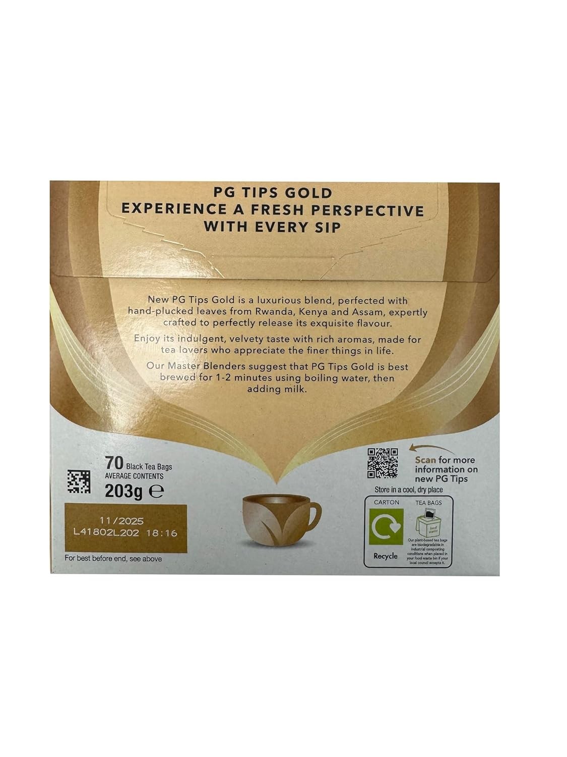 Gold Best Tasting Tea Blend – 70 Rainforest Alliance Certified Bags