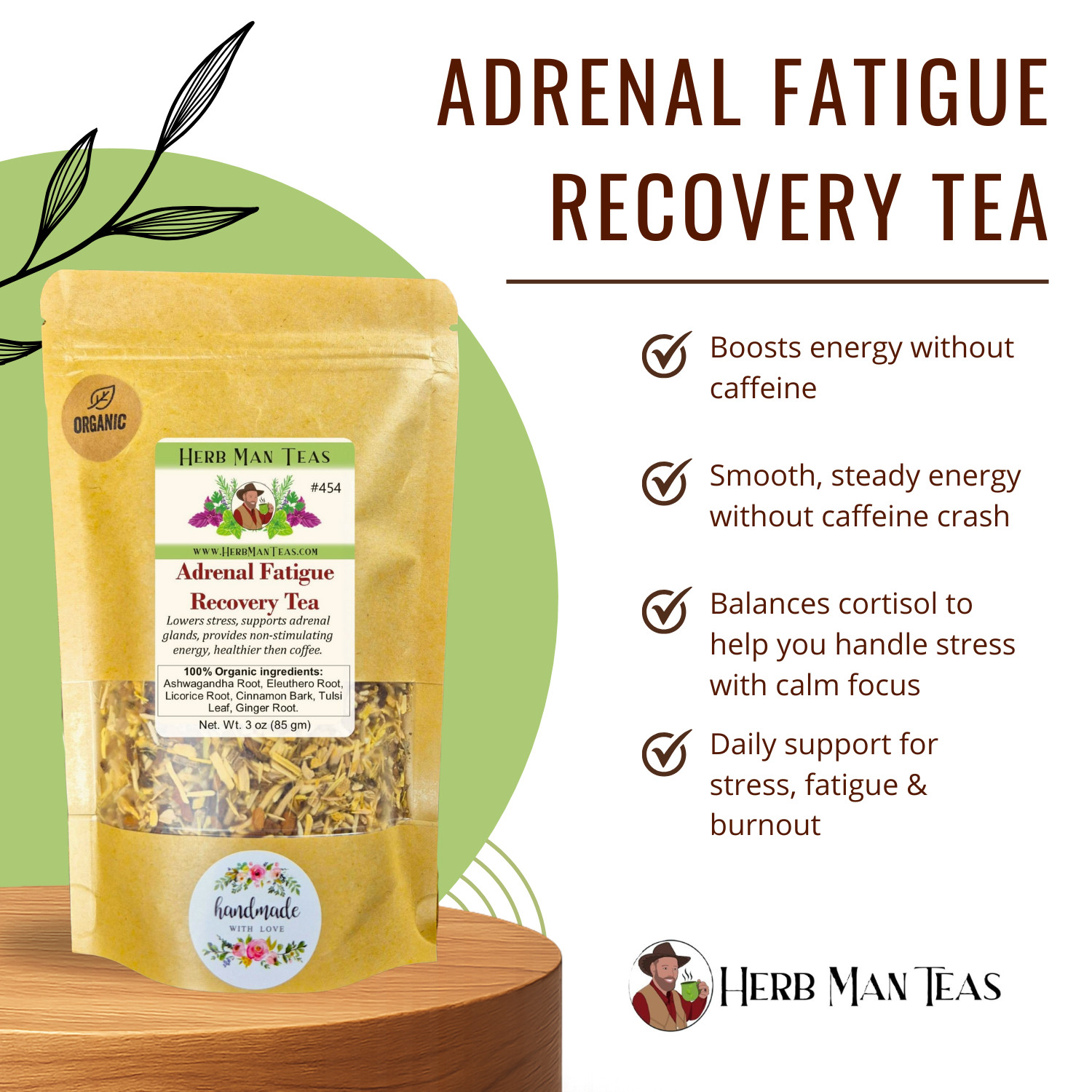 ADRENAL TEA -A true adrenal formula to replace coffee without caffeine by Khabir