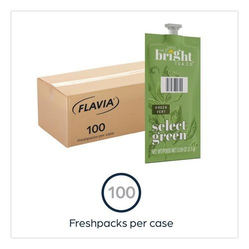 Flavia The Bright Tea Co. Select Green Tea Freshpack, 100/Carton