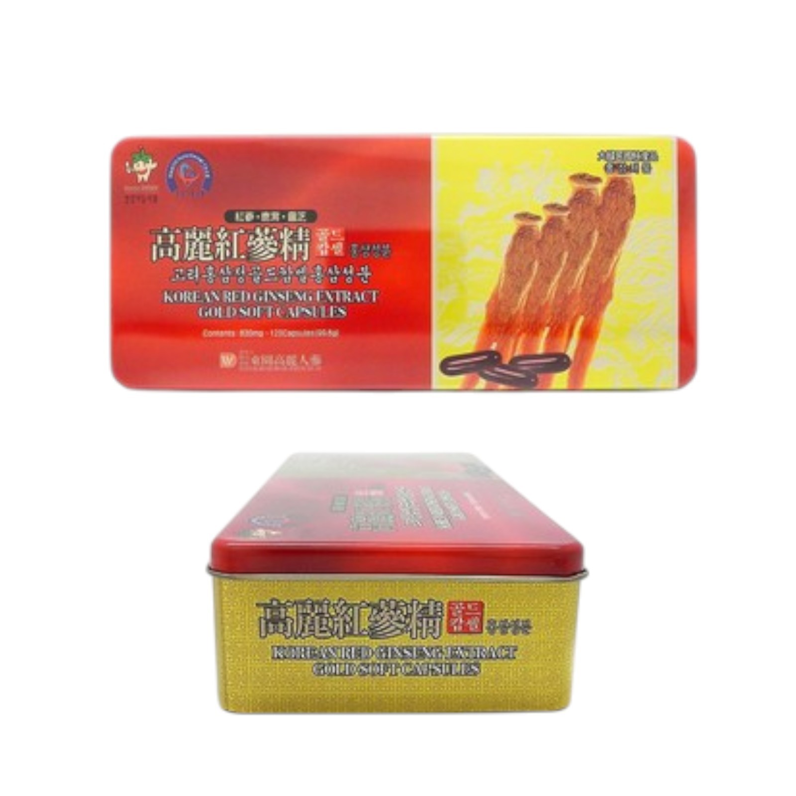 (Express) Korean Red Ginseng Extract Gold Soft Capsules 830 mg × 120 Capsules