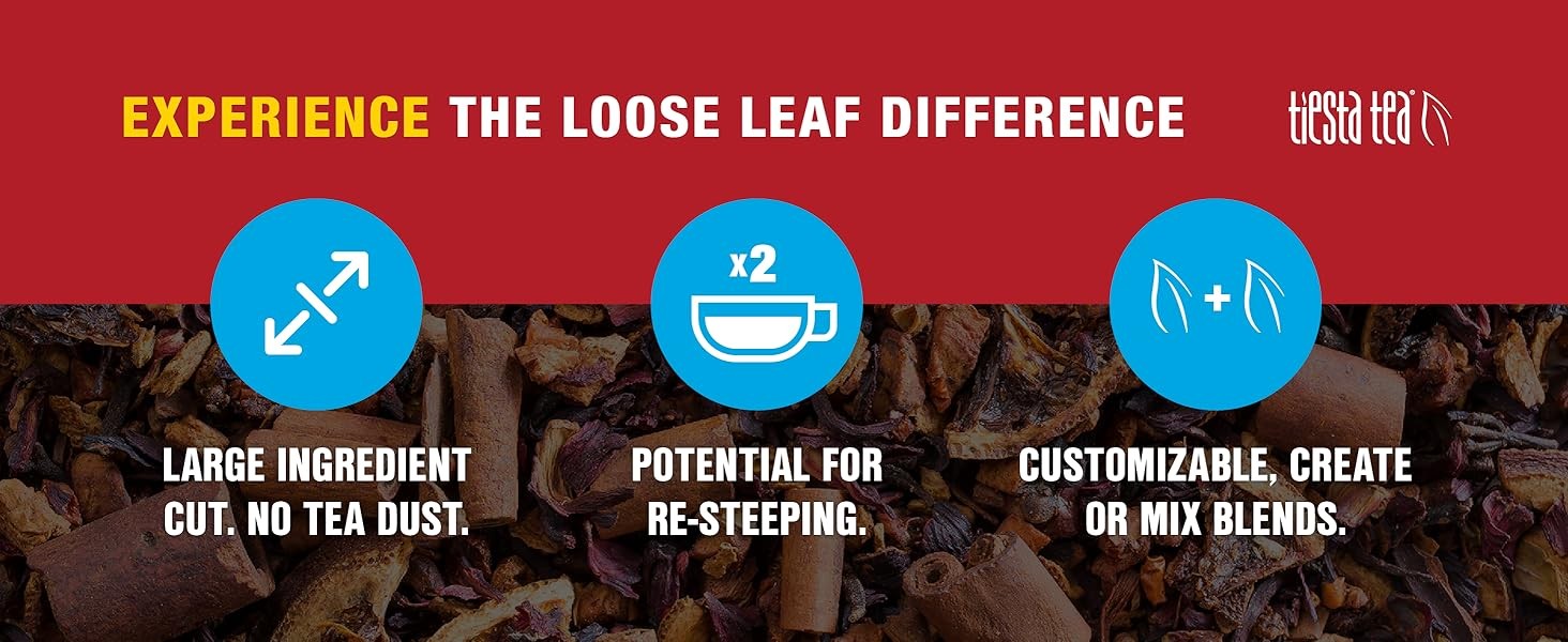 Fireside Spice, Loose Leaf, Mulled Wine Herbal Tea, Premium Non-Caffeinated