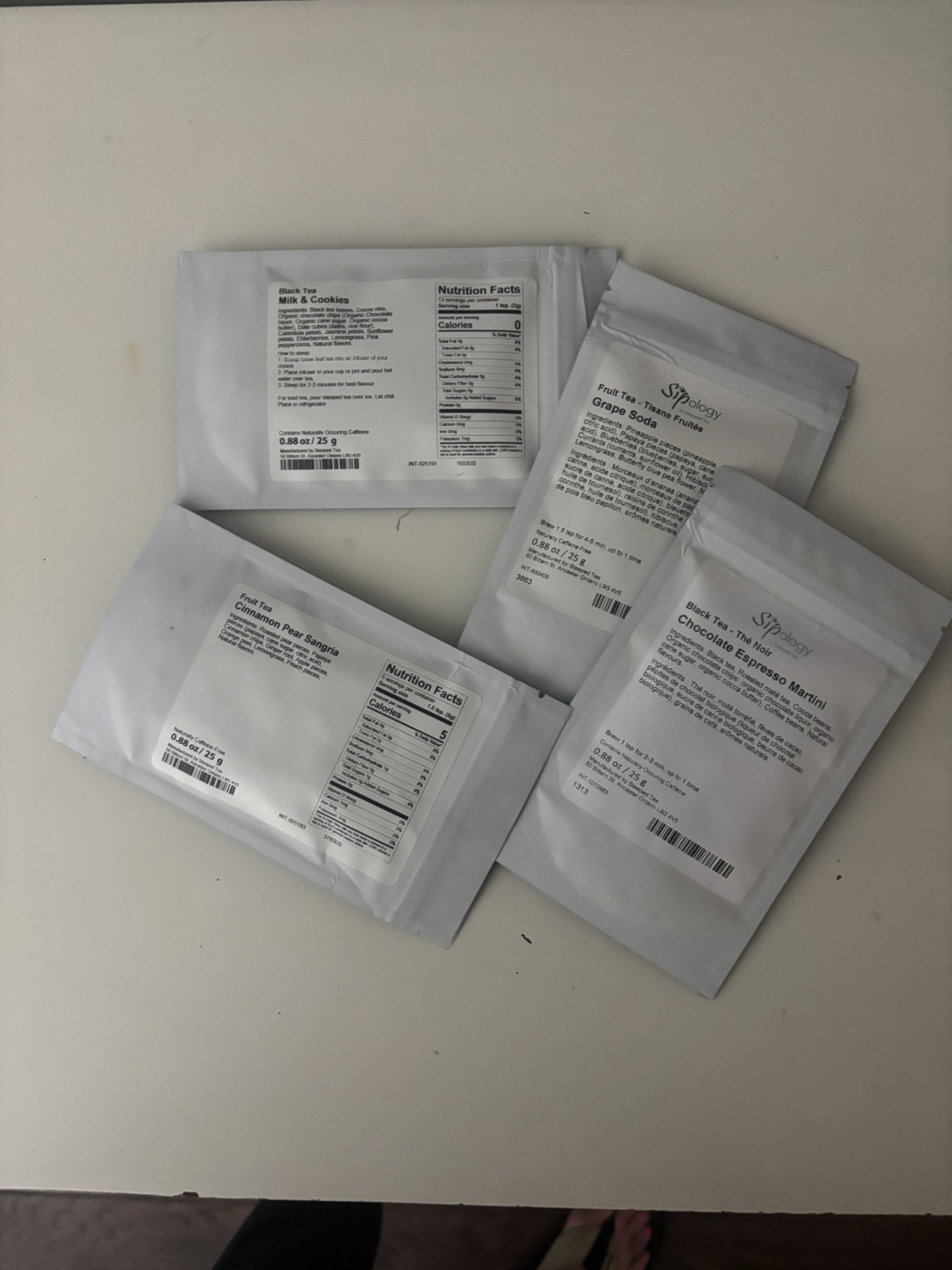 Sipology Loose Leaf SEE PICTURES~ Tea Sampler 4 set