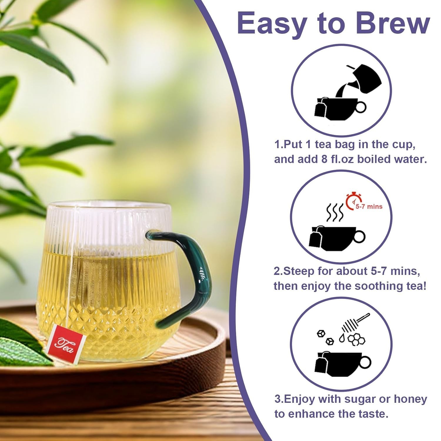 50 Count Passion Flower Tea – Pure Caffeine-Free Herbal Delight for Relaxation