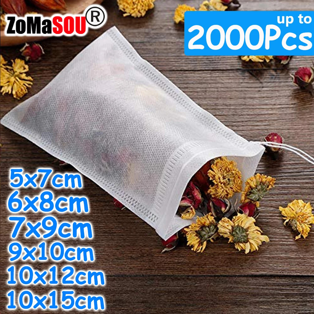 100-2000Pcs Disposable Tea Bags Filter Scented Tea Bags with String Heal Seal Pa