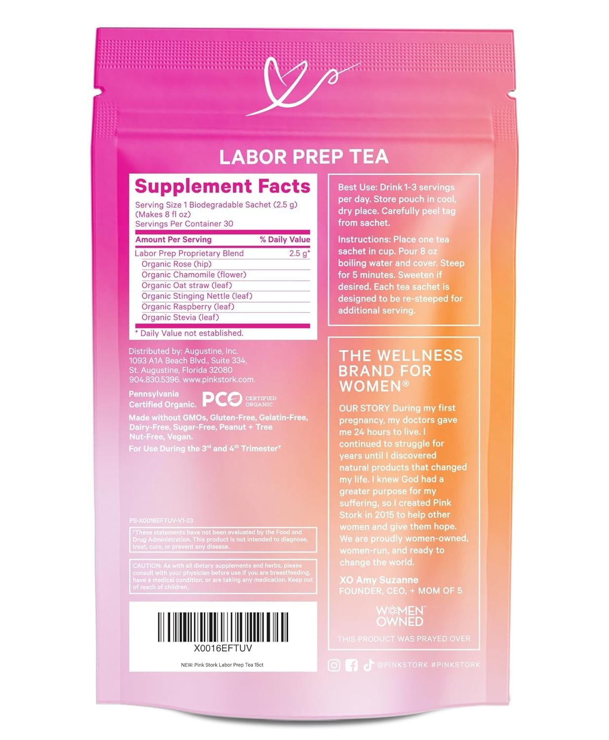 Sweet Floral Tea Blend for Third Trimester Pregnancy and Postpartum Recovery