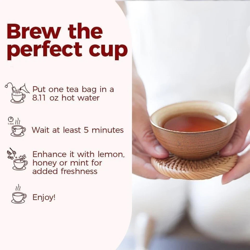Premium 80 Hibiscus Flowers Tea Bags, 100% Natural, Handmade & Pure from Hibi