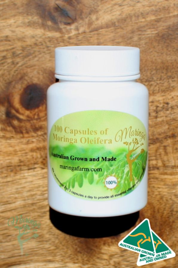 Moringa 300 Natural Capsules – Vitamin Boost – GROWN AT MARINGA FARM AUSTRALIA