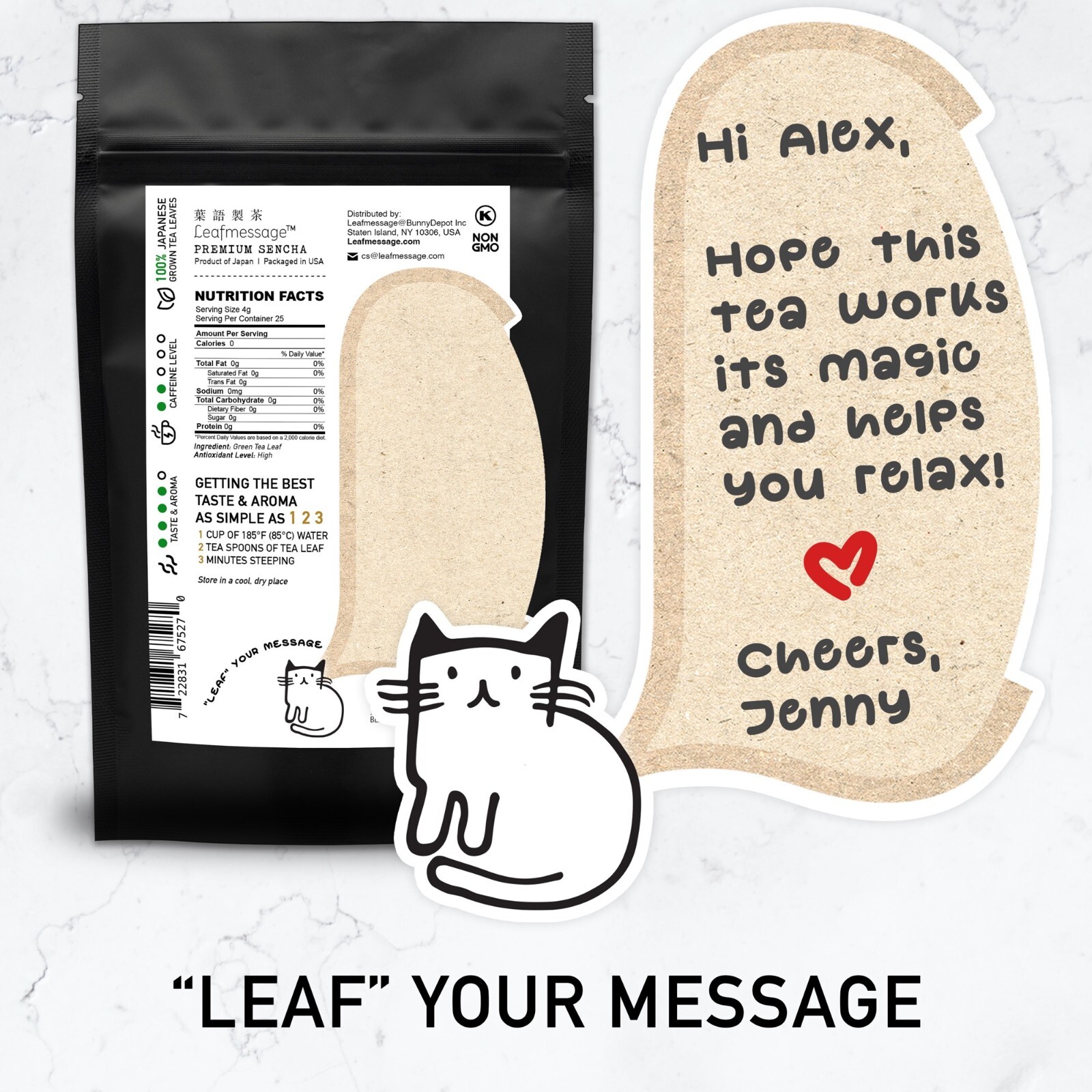 Leafmessage Tea – Premium Sencha Loose Leave Artisan Tea 極品煎茶 せんちゃ 100g