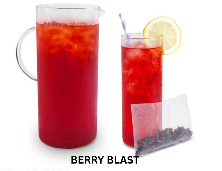 Berry blast iced pouch 12 count bag makes 32 oz of tea each
