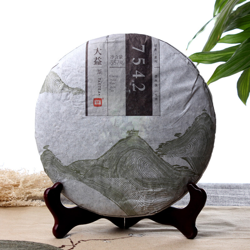 Menghai Dayi 7542 Pu’er Tea Cake Chinese Yunnan Puerh Pu-erh 2014 357g Raw Puer
