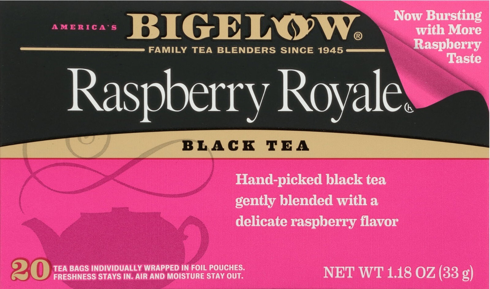 Bigelow Raspberry Royale Black Tea – 20 tea bags