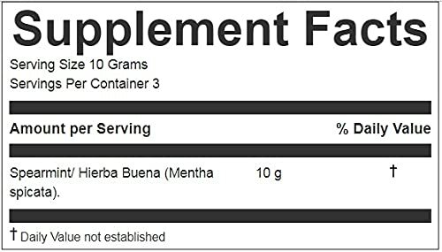 Hanan Peruvian Secrets Hierba Buena|100% Natural Spearmint|1.06oz / 30g|Naturall