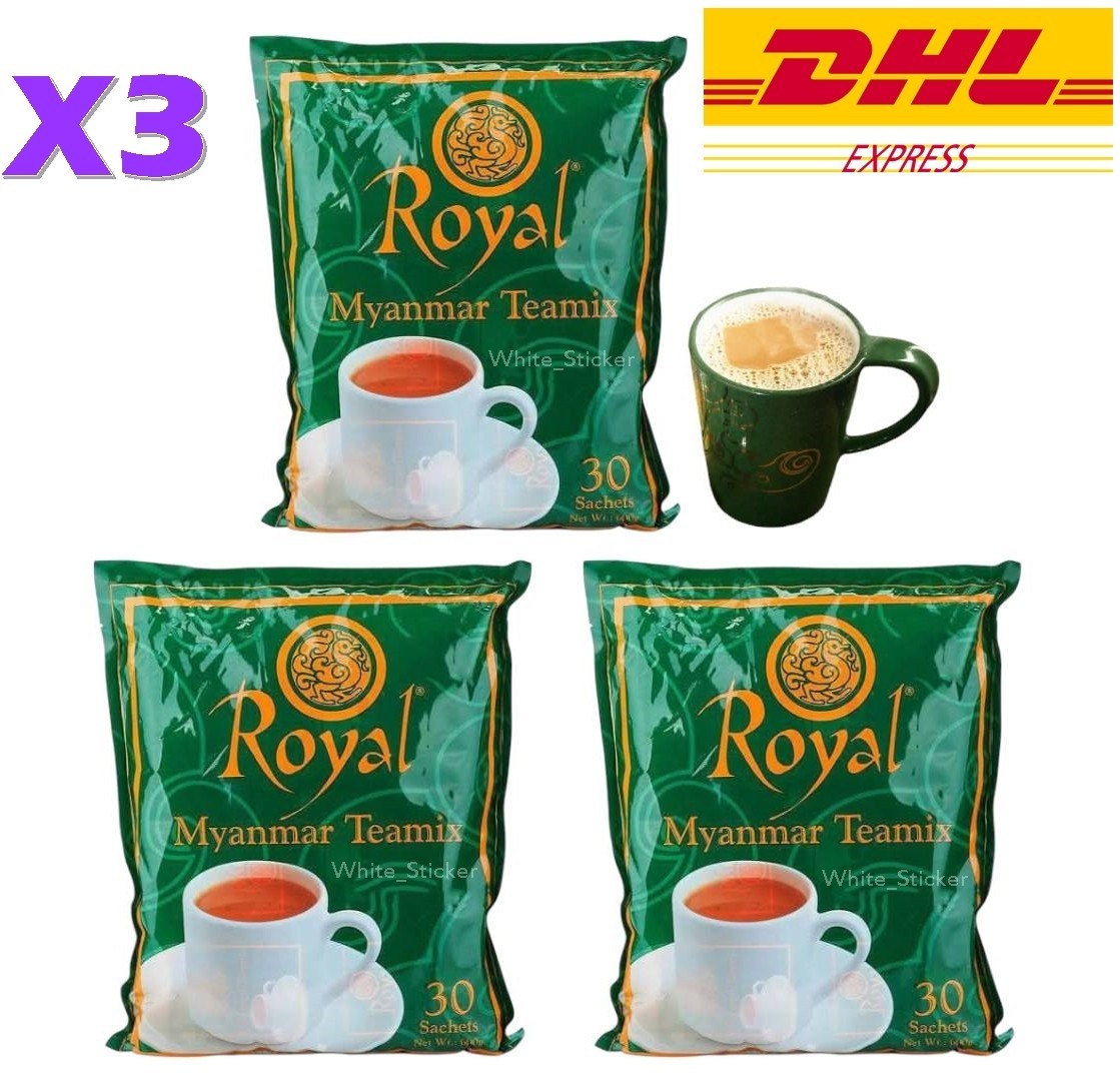 3X Burmese Teamix Royal Myanmar Tea Milk 3In1 Instant Tea 30 sachets