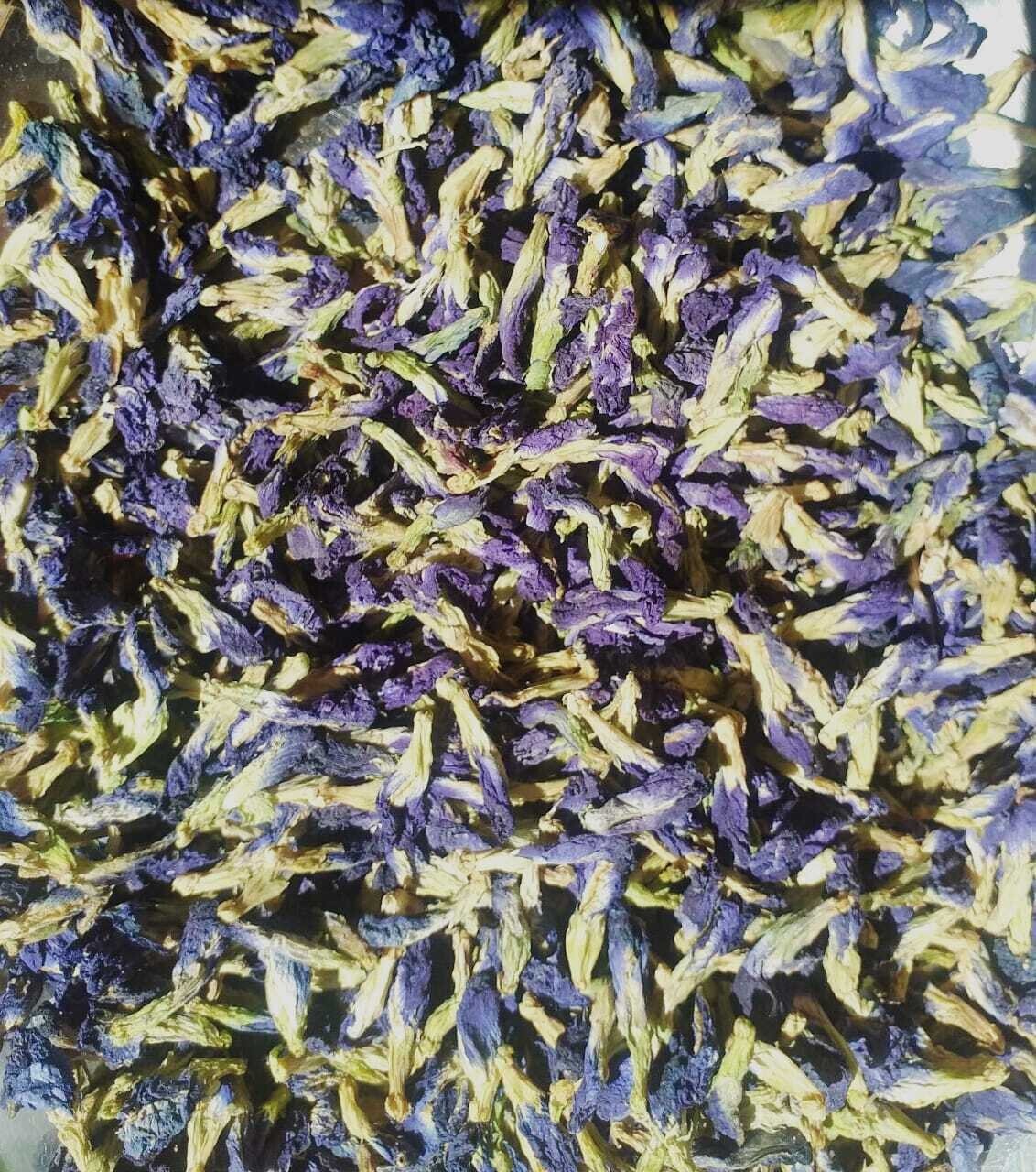 100% Natural wind dried organic blue butterfly pea flowers for teas & drinks 28g