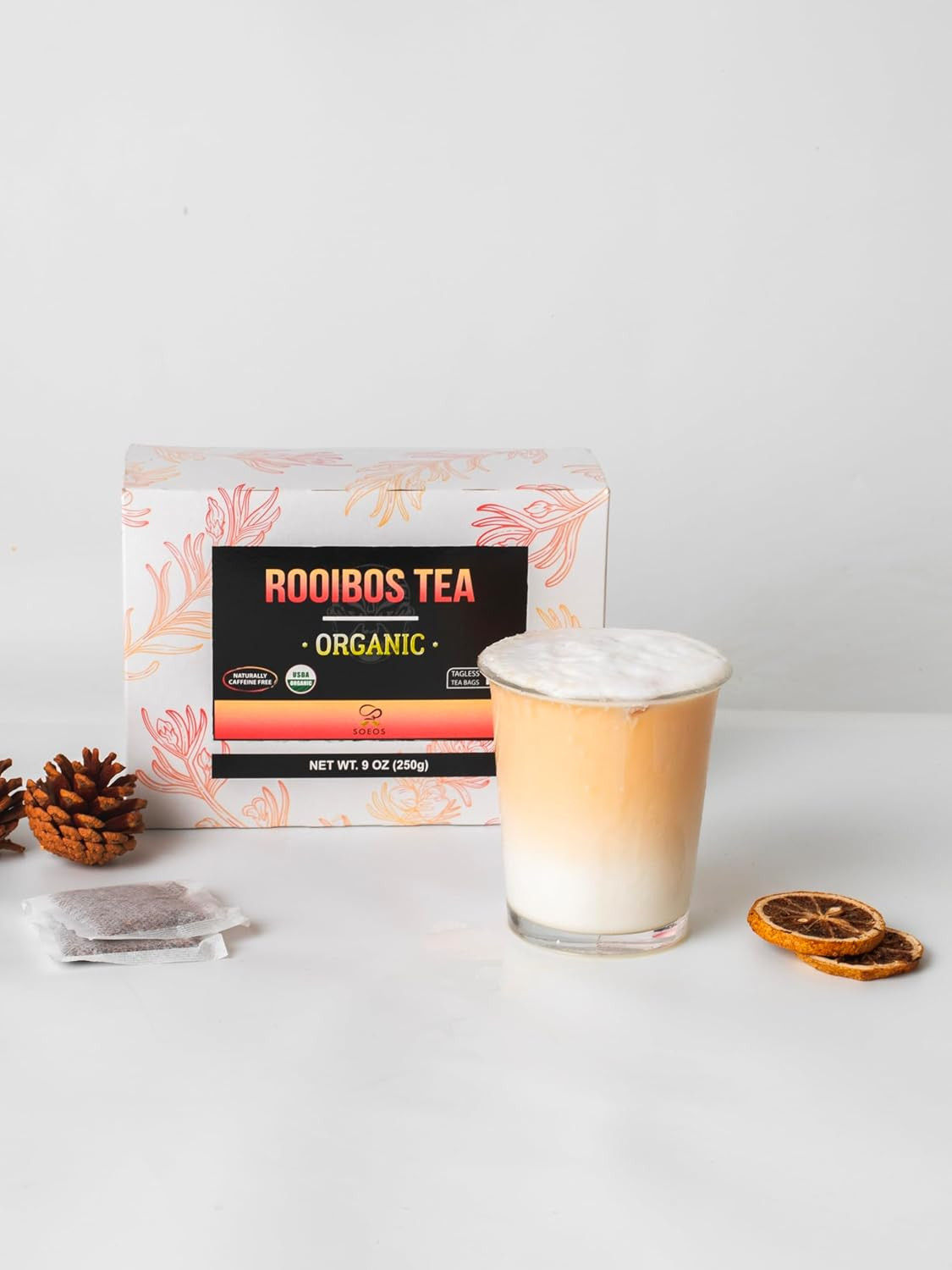 Organic Rooibos Tea, 9Oz (250G), 100 Tagless Tea Bag, Naturally Caffeine Free, U