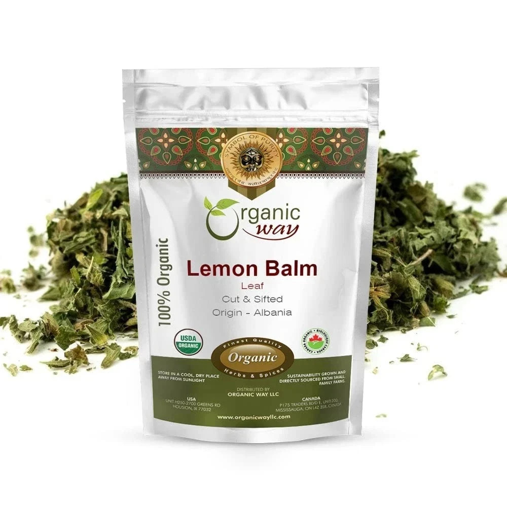 Organic Way Lemon Balm Leaf Cut & Sifted – Herbal Tea Origin – Albania (2Oz)