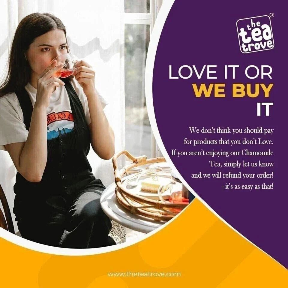 The Tea Trove Pure Chamomile Tea Bags Organic 48g
