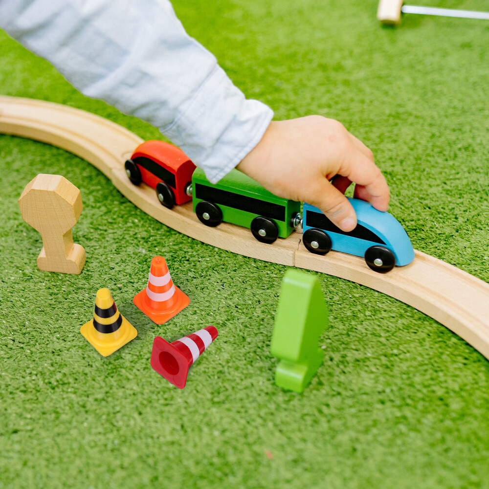 15PCS Mini Traffic Cones Miniature Scene Accessories Early Educational Toys