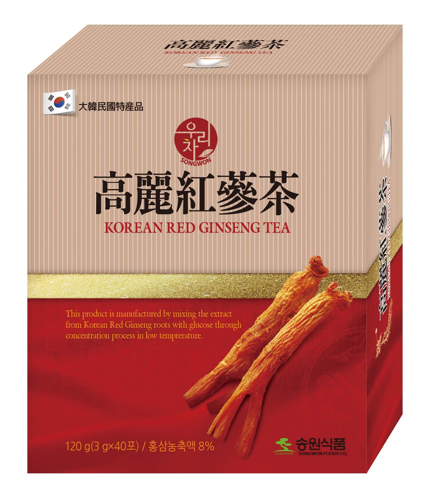 Songwon Korean Red Ginseng Tea 120g 40T Bags