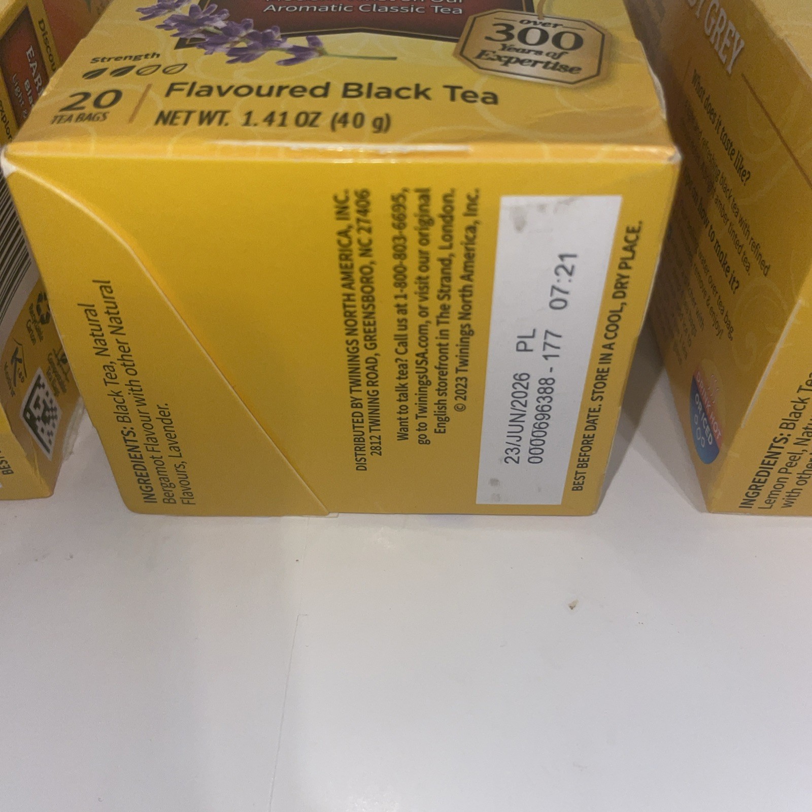 Twinings Lady Grey and Earl Grey Tea Bags 20 Count Each Lot of 3 New Sealed