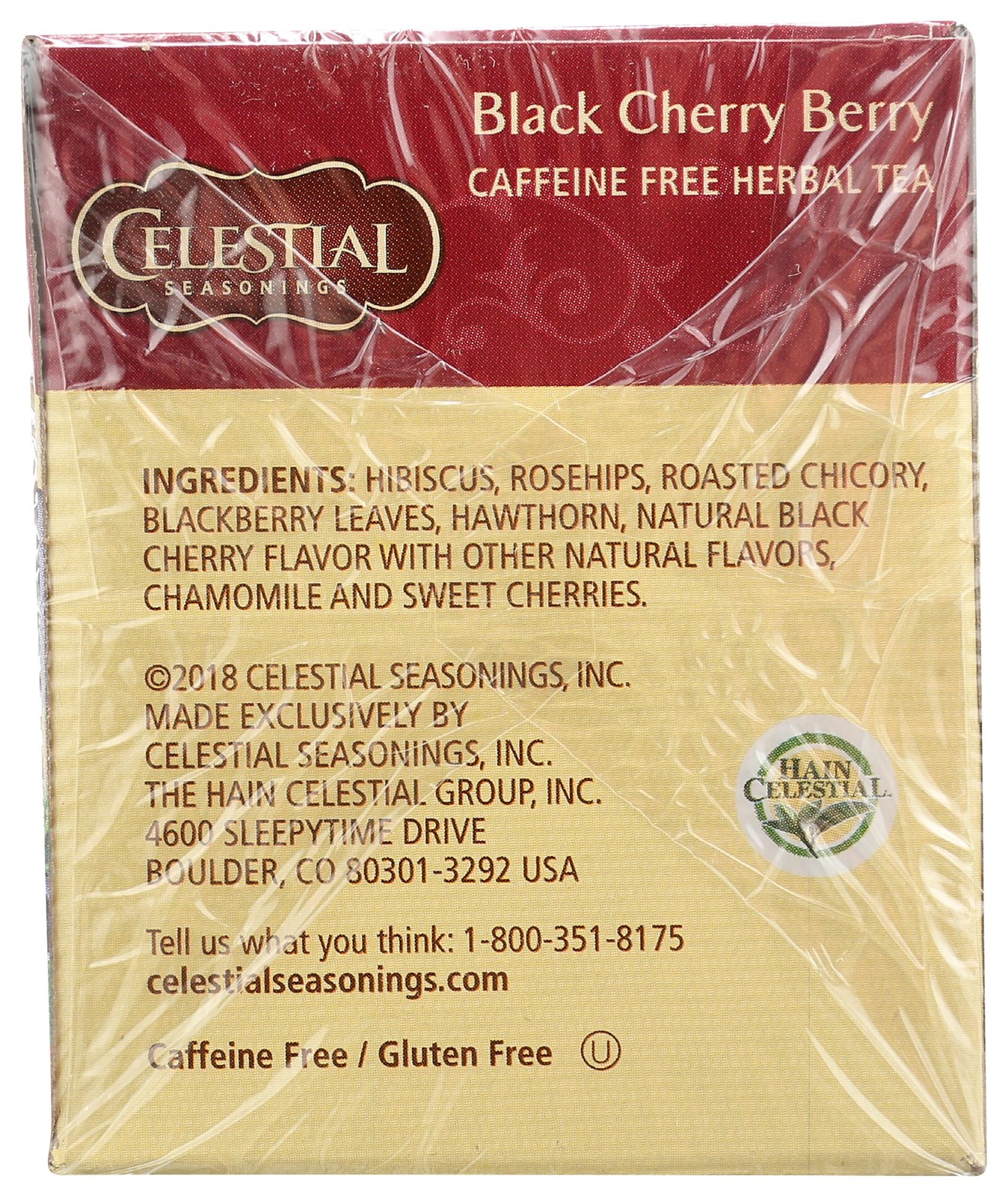 Celestial Seasonings Black Cherry Berry Herbal Tea, 20 20 Count (Pack of 1)