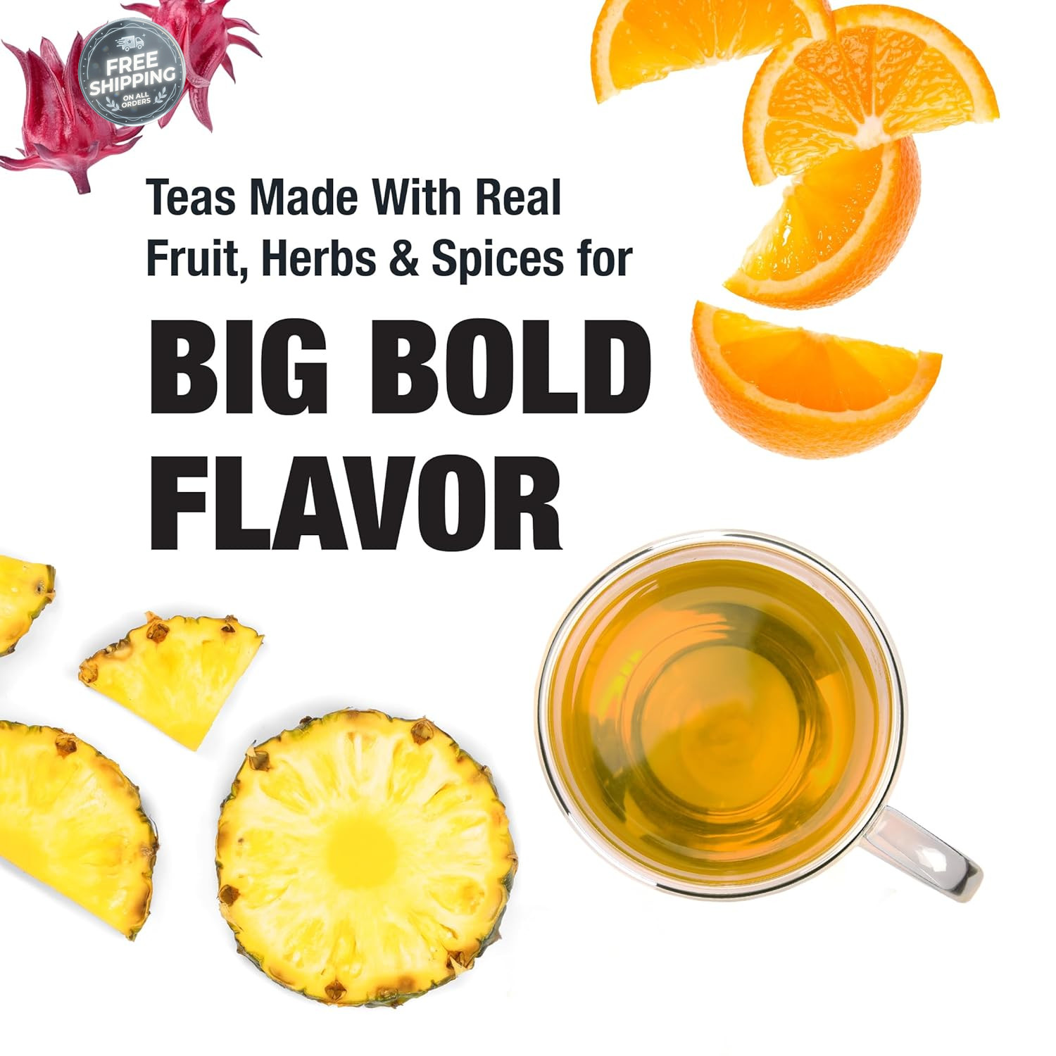Maui Mango Herbal Tea Bulk Pouch 200 Cups Tropical Blend Caffeine Free