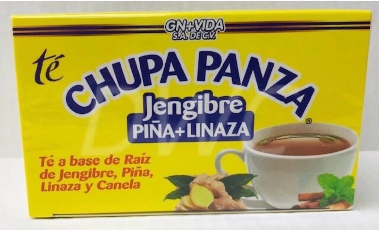 GN+VIDA Chupa Panza Ginger Pineapple Flaxseed & Tea, (3 Pack)