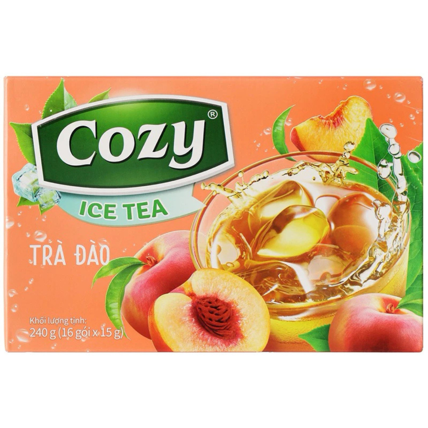 Cozy Peach Tea – Trà Cozy Ice Tea hương đào hộp 1boxes 15 g x 16 bags (240g)