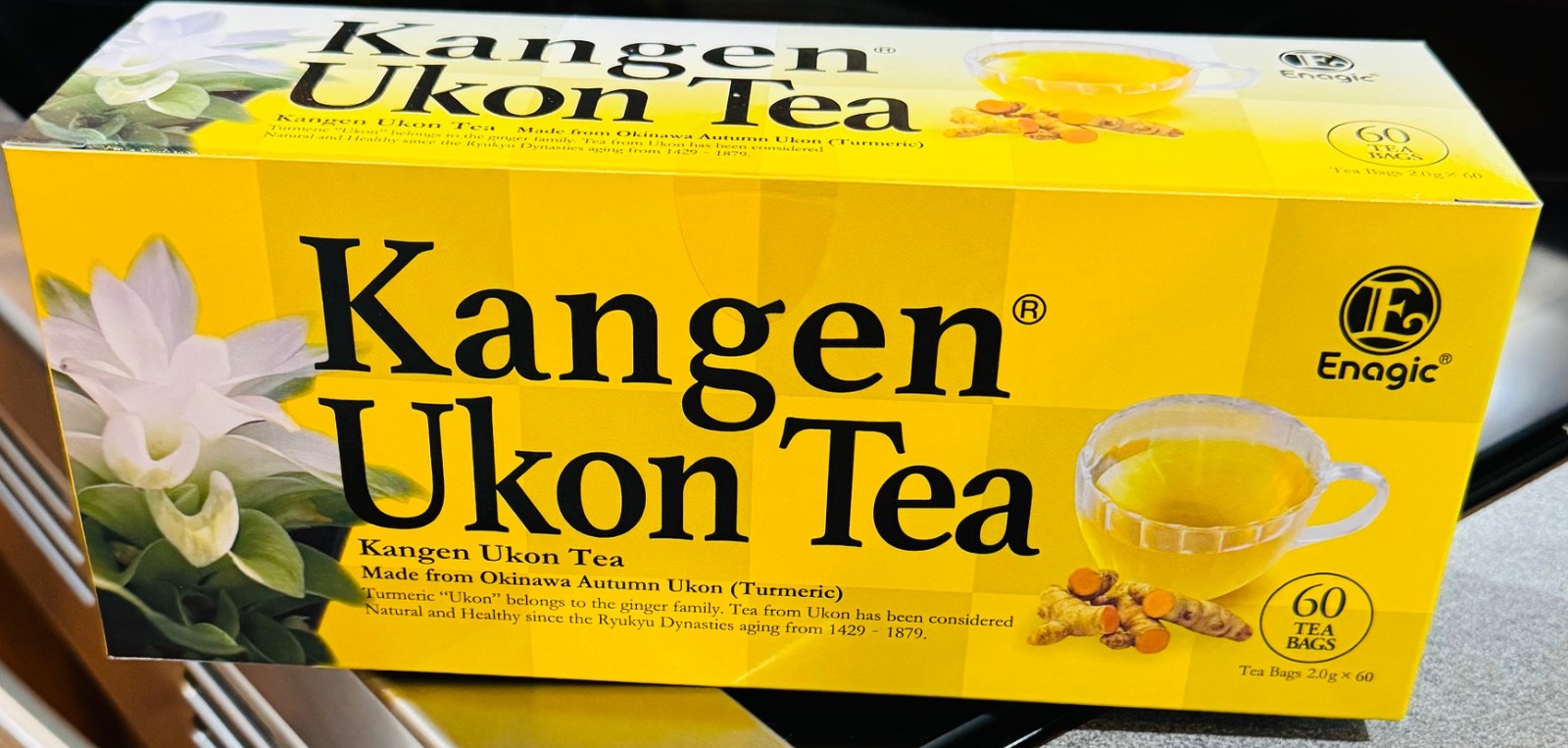 Kangen Ukon Turmeric Tea 60 Bags 100% Organic by Enagic – Sealed New