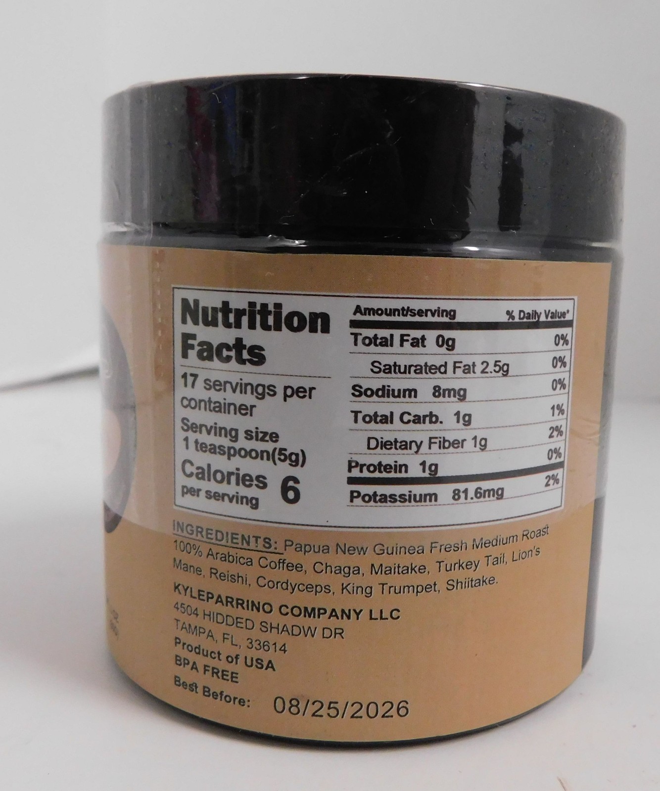 TALCUFON Mushroom Coffee 8 Superfood Mushrooms 3 Oz SEALED