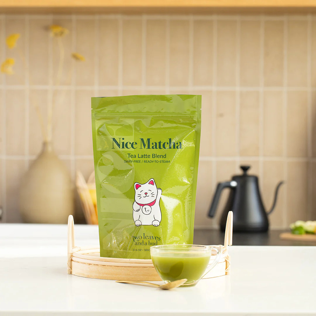 Two Leaves and a Bud Nice Matcha Latte Blend 36 Servings Japanese 17.6 oz (500g)
