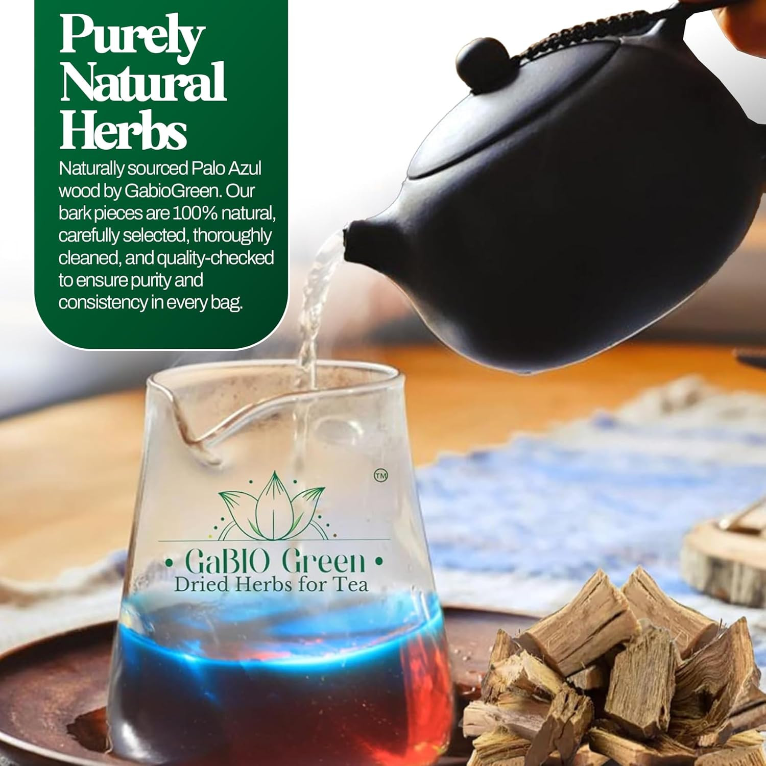 Kidney Wood 4 Oz, Resealable Bag , Blue Stick Tea , Palo Azul Tea Bark , Palo Az