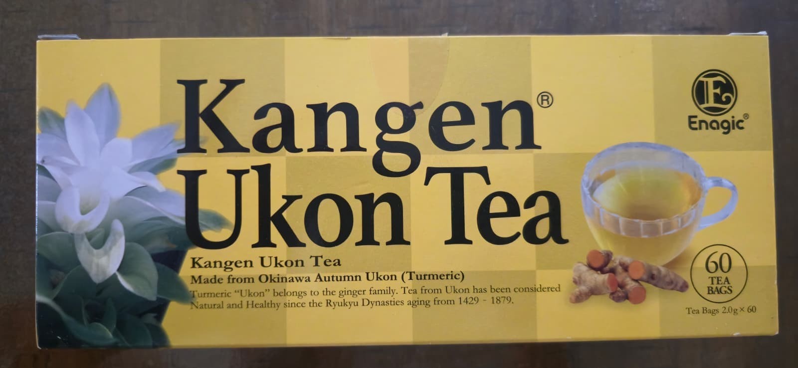 Kangen Ukon Tumeric Tea,60 Bags 100% organic, Sealed New in Enagic,Okinawa,Japan