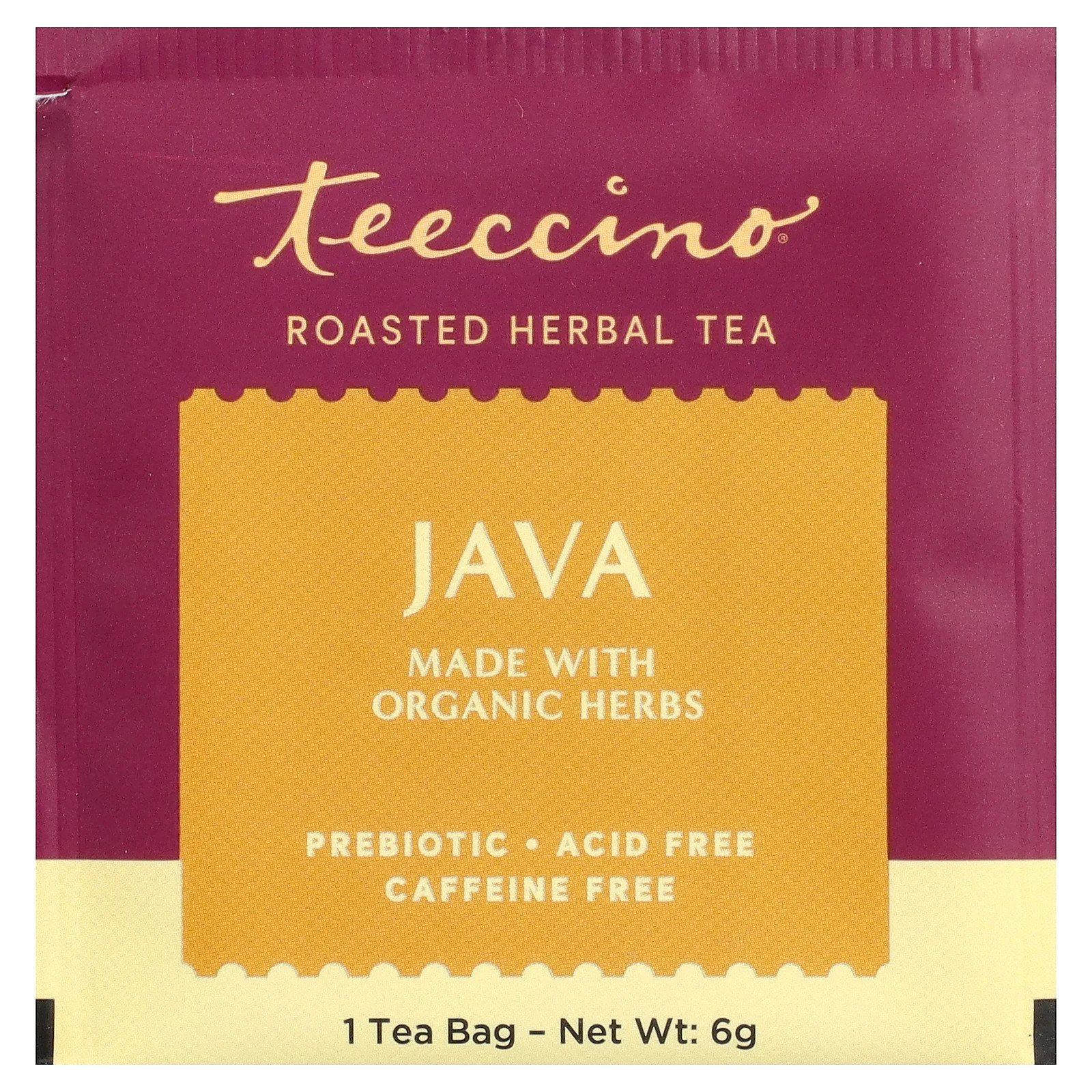 Roasted Herbal Tea, Java, Caffeine Free, 25 Tea Bags, 5.3 oz (150 g)