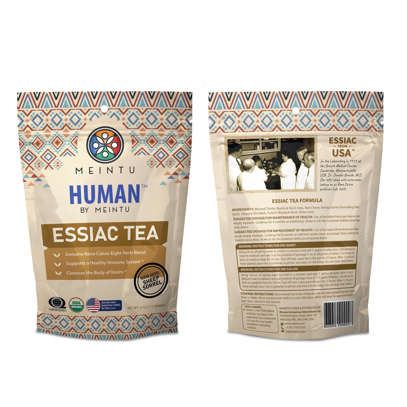 MEINTU Organic Essiac Tea 8 Herb Powder Formula Sheep Sorrel with 20% Root – …